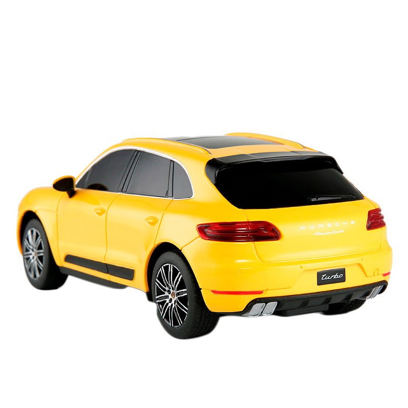 Masina cu telecomanda Porsche Macan turbo galbena scara 1 la 14 - Publisol.ro