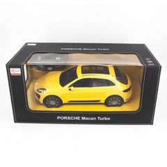 Masina cu telecomanda Porsche Macan turbo galbena scara 1 la 14 - Publisol.ro