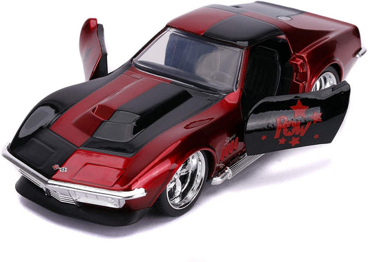 Masina metalica harley quinn 1969 corvette stingray scara 1 la 32, Simba - Publisol.ro