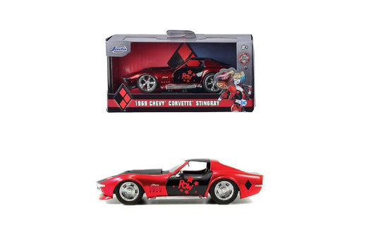 Masina metalica harley quinn 1969 corvette stingray scara 1 la 32, Simba - Publisol.ro