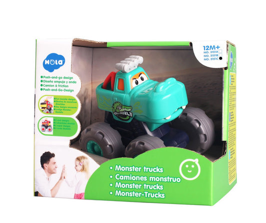 Masinuta bebe monster truck crocodilul, Jucarii Bebe - Publisol.ro