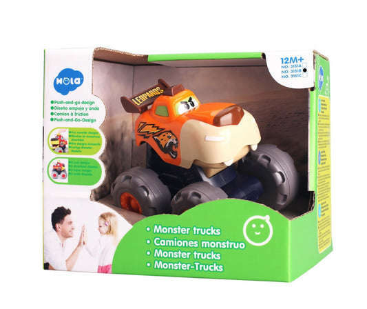 Masinuta bebe monster truck leopardul infuriat, Jucarii Bebe - Publisol.ro