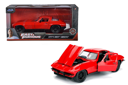 Masinuta metalica fast and furious 1966 chevy corvette scara 1 la 24, Simba - Publisol.ro