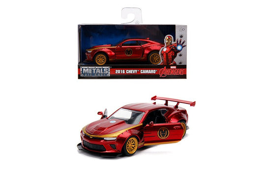 Masinuta metalica iron man 2016 chevy camaro ss scara 1 la 32, Simba - Publisol.ro