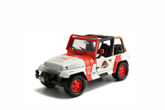 Masinuta metalica jurassic world 1992 jeep wrangler 1:24, Simba - Publisol.ro
