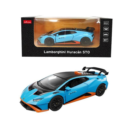 Masinuta metalica lamborghini huracan sto scara 1 la 32, Rastar - Publisol.ro