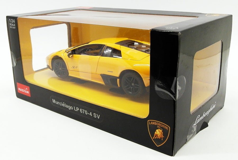 Masinuta metalica Lamborghini Murcielago lp670 - 4 galben scara 1 la 24 - Publisol.ro