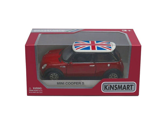 Masinuta metalica minicooper 13cm scara 1 la 28, KINSMART - Publisol.ro
