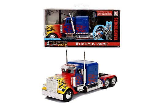 Masinuta metalica transformers t1 optimus prime scara 1 la 32, Simba - Publisol.ro