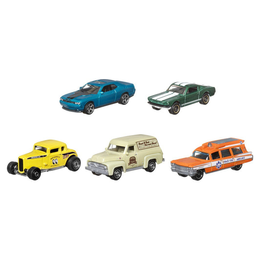 Matchbox set 5 masinute metalice coffee cruisers v scara 1:64, Mattel - Publisol.ro