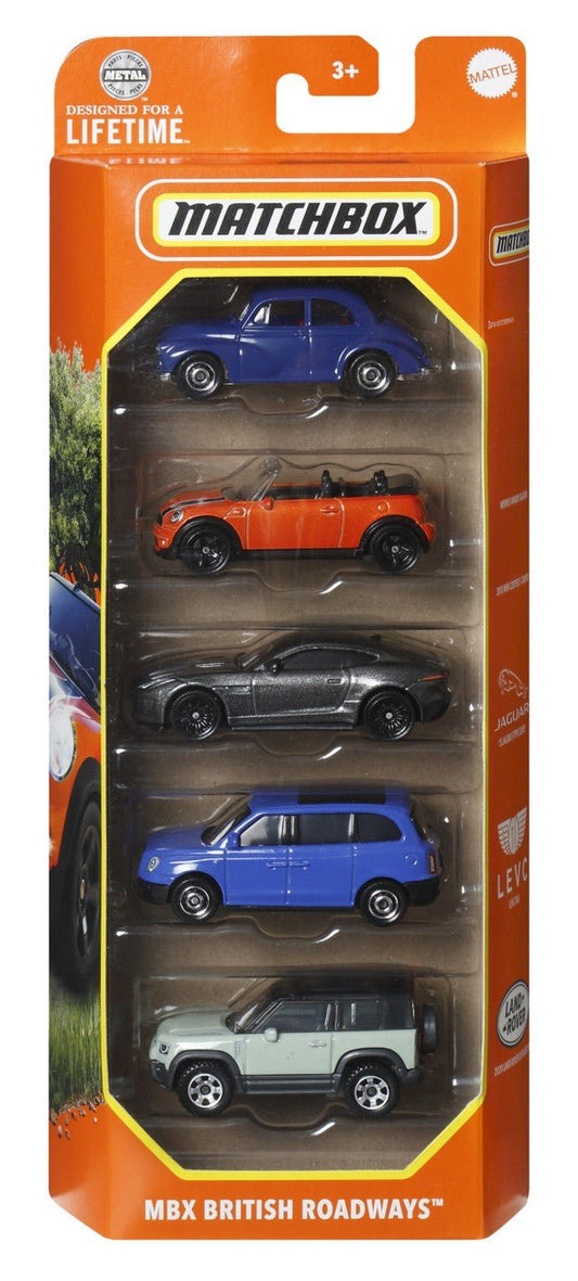 Matchbox set 5 masinute metalice mbx british roadways scara 1:64, Mattel - Publisol.ro