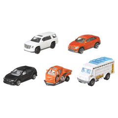 Matchbox set 5 masinute metalice Mbx City Adventure ii scara 1:64 - Publisol.ro