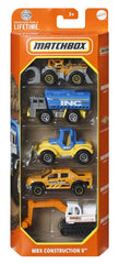 Matchbox set 5 masinute metalice Mbx construction v scara 1:64 - Publisol.ro