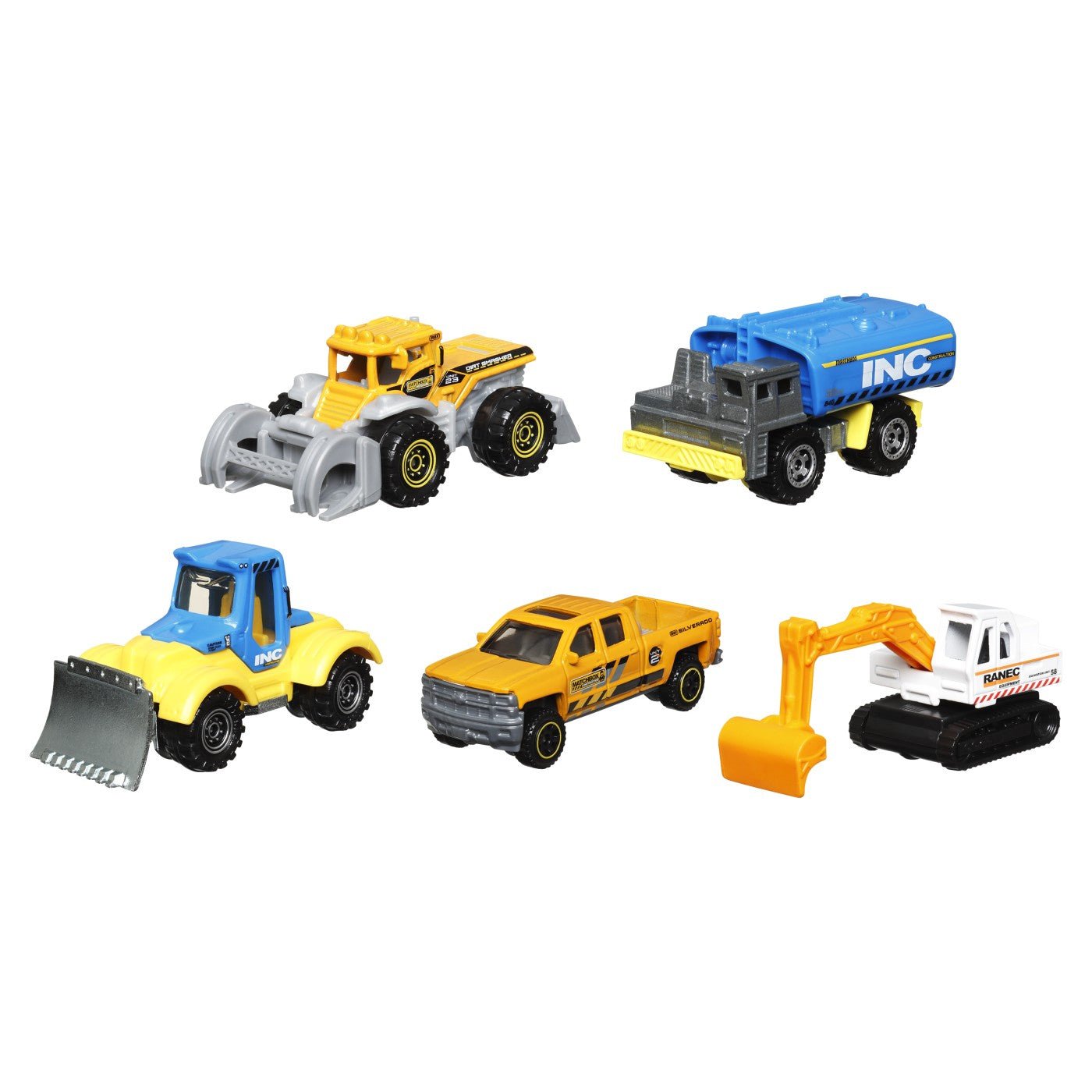 Matchbox set 5 masinute metalice Mbx construction v scara 1:64 - Publisol.ro