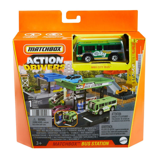 Matchbox set action drivers statia de autobuz, Mattel - Publisol.ro