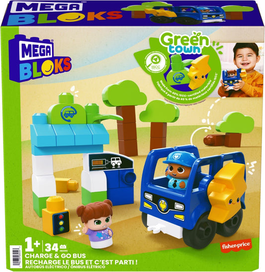 Mega bloks set constructie 34 piese, Mattel - Publisol.ro