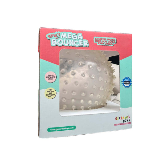 Minge saltareata - Spiky Mega Bouncer, diametru 17 cm, in cutie - Gerardo Toys