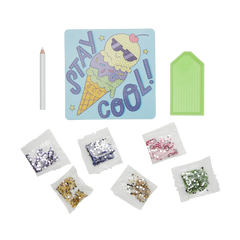 Mini Atelier creativ DIY cu diamante - Cool Icecream - Ooly