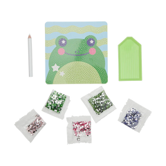 Mini Atelier creativ DIY cu diamante - Funny Frog - Ooly