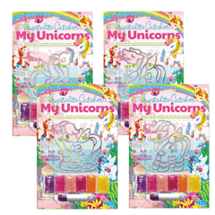 Mini set creativ cu margele de nisip - Unicorni - 4M - Publisol.ro