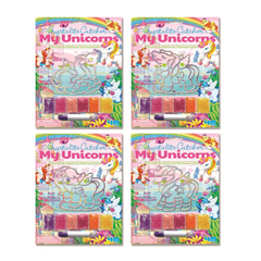 Mini set creativ cu margele de nisip - Unicorni - 4M