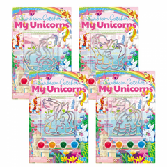 Mini set creativ cu vitralii - Unicorni - 4M