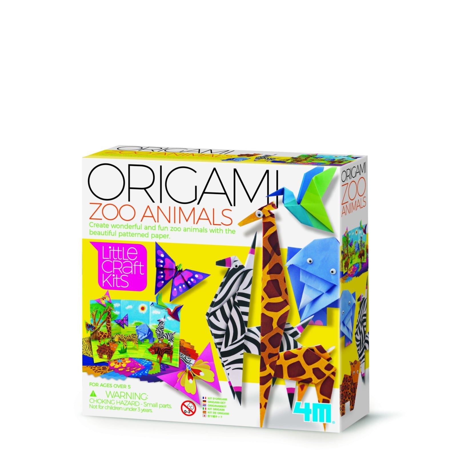 Mini set creativ - Origami Animale Zoo, LittleCraft - 4M - Publisol.ro