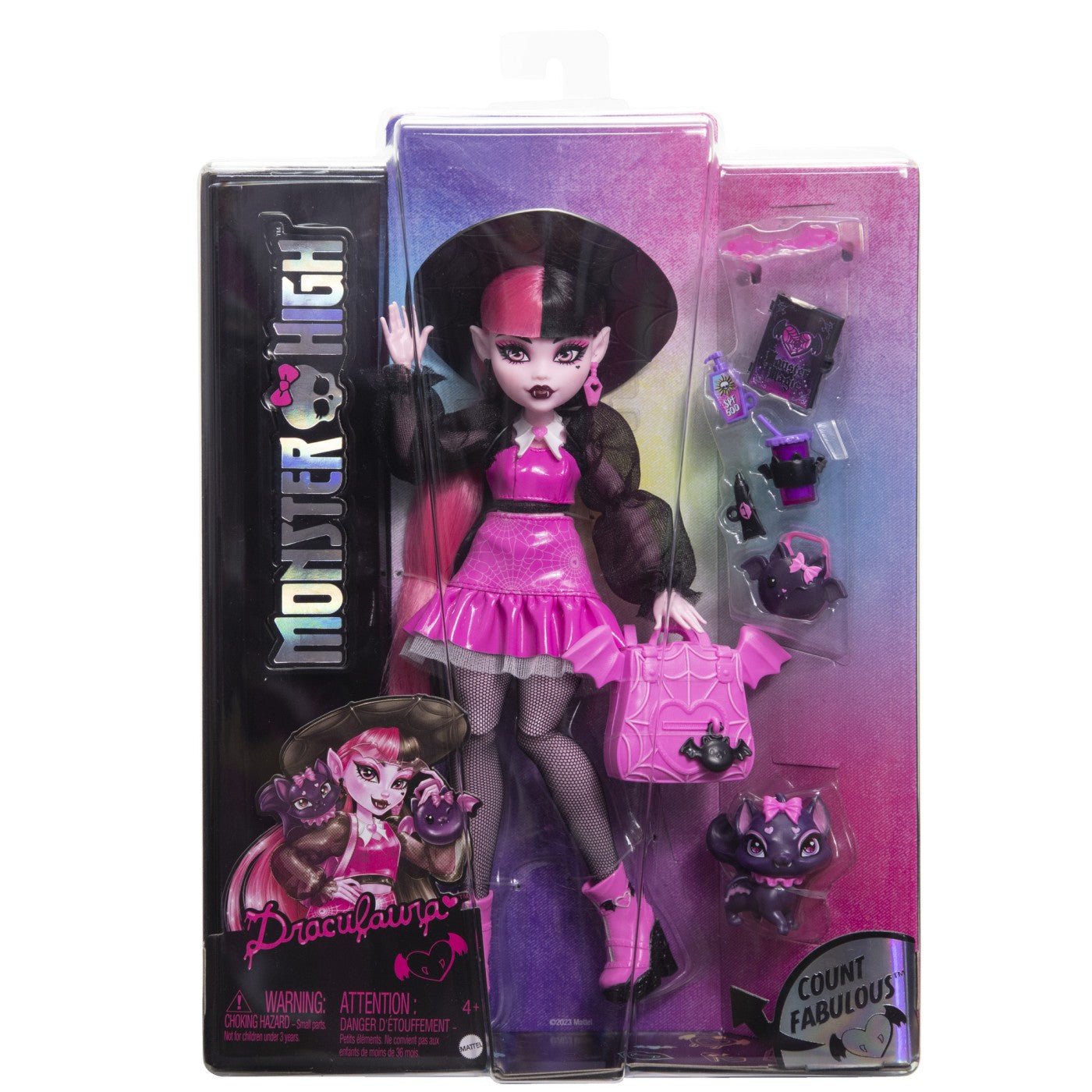 Monster high papusa draculaura si animalutul Count Fabulous - Publisol.ro