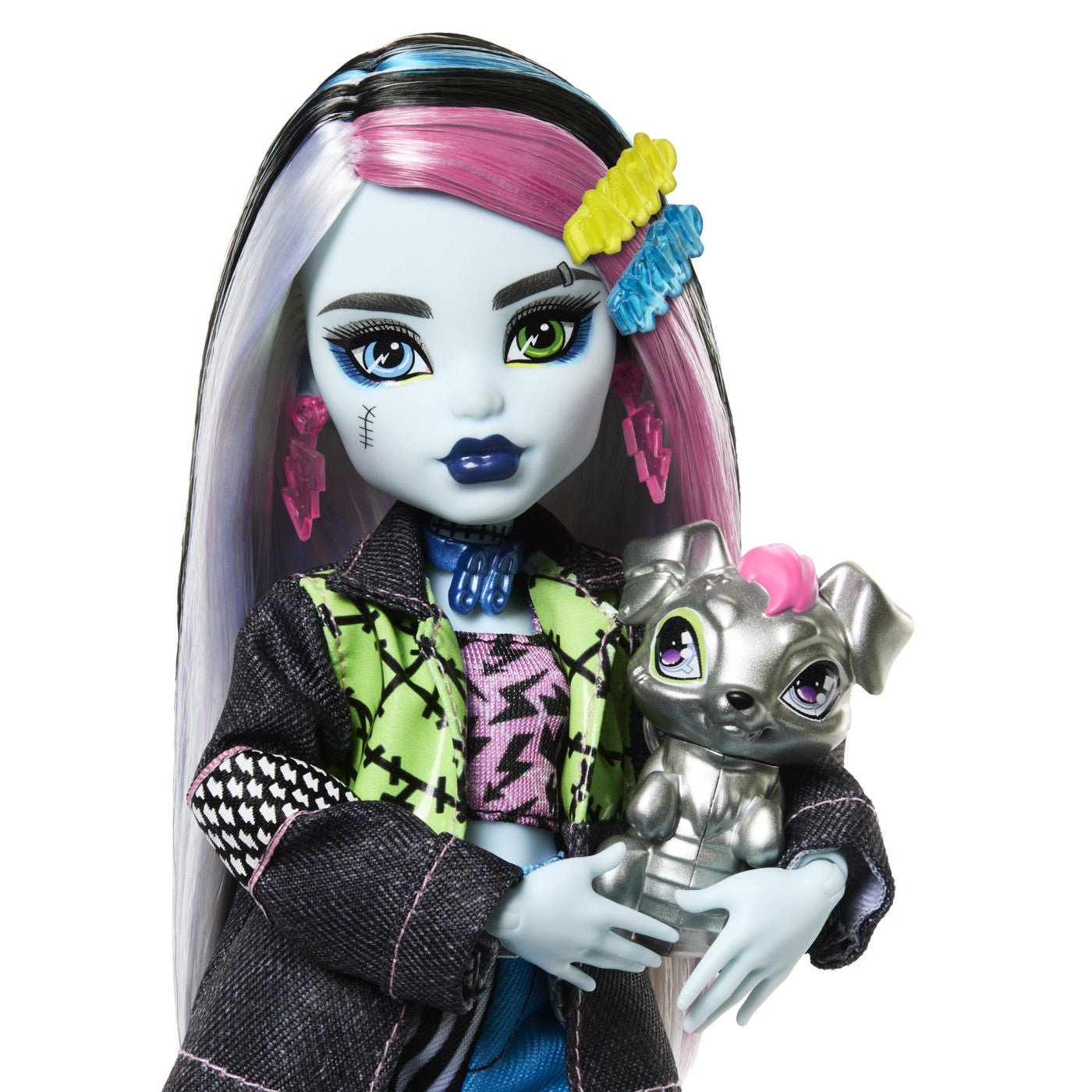 Monster high papusa Frankie Stein si animalut Watzie - Publisol.ro