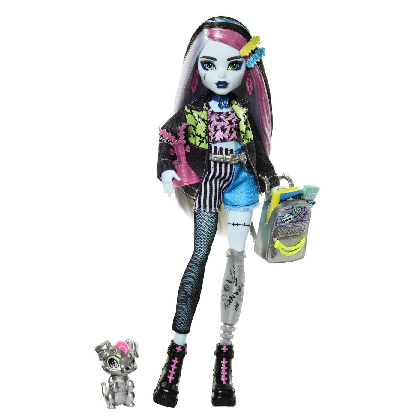 Monster high papusa Frankie Stein si animalut Watzie - Publisol.ro