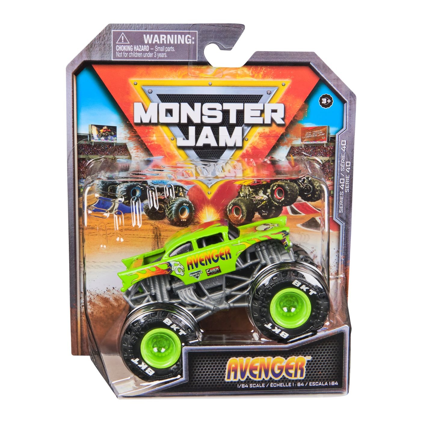 Monster jam masinuta metalica Avenger scara 1 la 64 - Publisol.ro