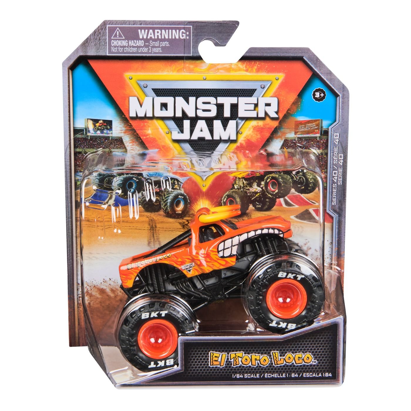 Monster jam masinuta metalica El Toro Loco scara 1 la 64 - Publisol.ro