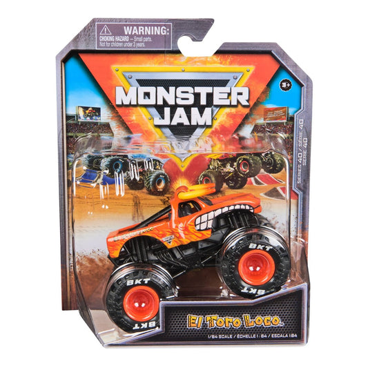 Monster jam masinuta metalica El Toro Loco scara 1 la 64 - Publisol.ro