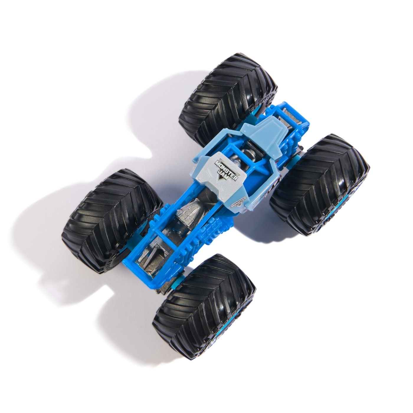 Monster jam masinuta metalica Megalodon albastru scara 1 la 64 - Publisol.ro