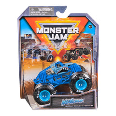 Monster jam masinuta metalica Megalodon albastru scara 1 la 64 - Publisol.ro