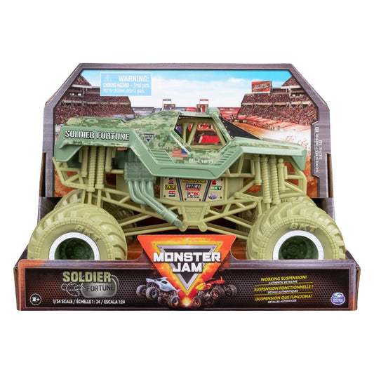 Monster jam masinuta metalica soldier fortune scara 1:24, Spin Master - Publisol.ro