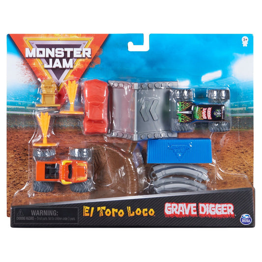 Monster jam set de joaca el toro loco si groparul, Spin Master - Publisol.ro