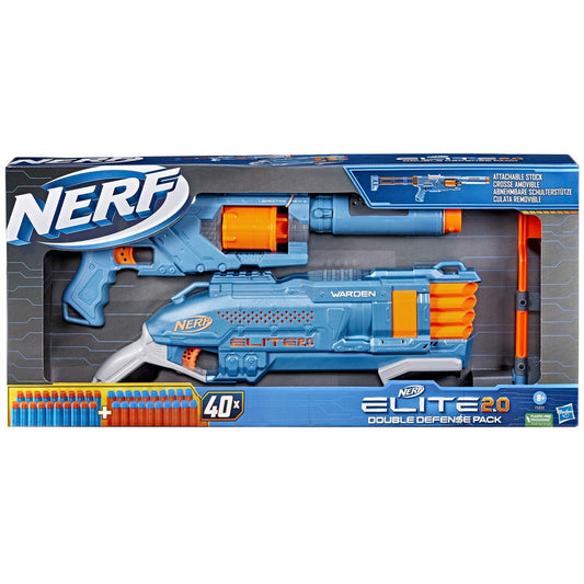 Nerf blaster set duble defense elite 2.0, Hasbro - Publisol.ro