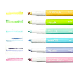 Notat! - Pixuri cu varf microfin si markere 2 - in - 1 - Set de 6 - Ooly - Publisol.ro