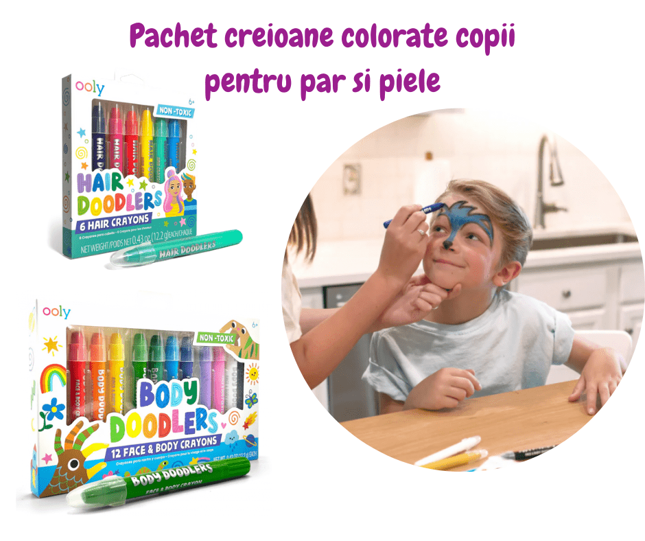 Pachet Creioane colorate pentru par si piele - Ooly - Publisol.ro