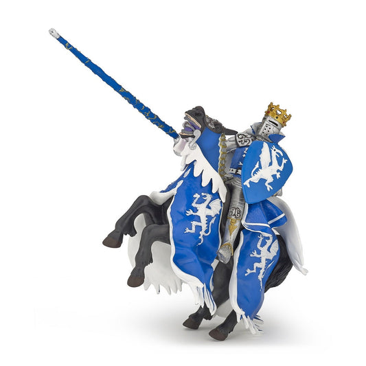 Papo figurina calul regelui cu blazon dragon albastru, Papo - Publisol.ro