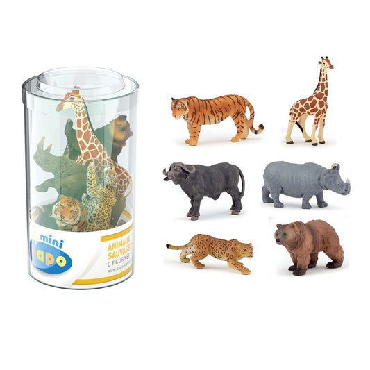 Papo figurina set 6 minianimale salbatice, Papo - Publisol.ro