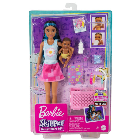 Papusa barbie mamica bruneta cu bebelus, Mattel - Publisol.ro