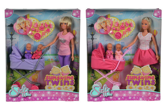 Papusa steffi cu carucior si gemeni, Simba - Publisol.ro