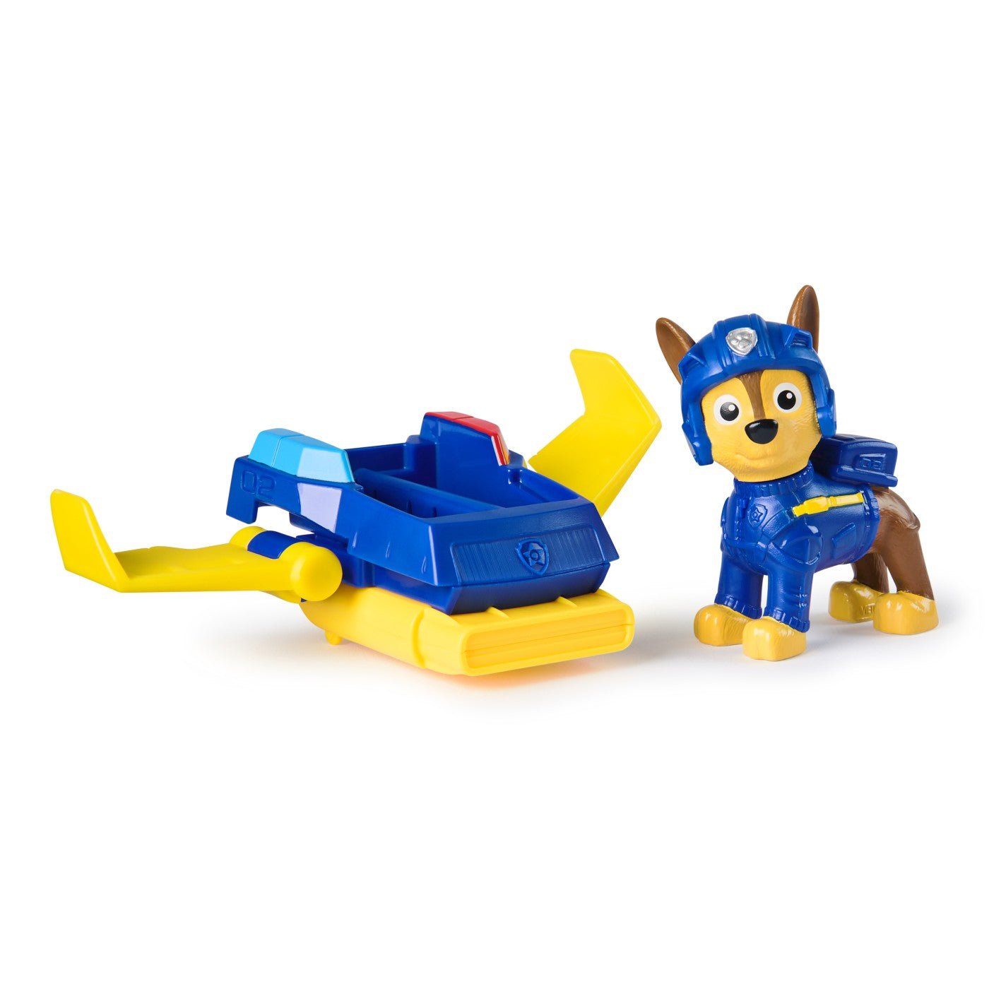 Patrula catelusilor action pups set vehicul de salvare hoverboard si figurina Chase 5 cm - Publisol.ro