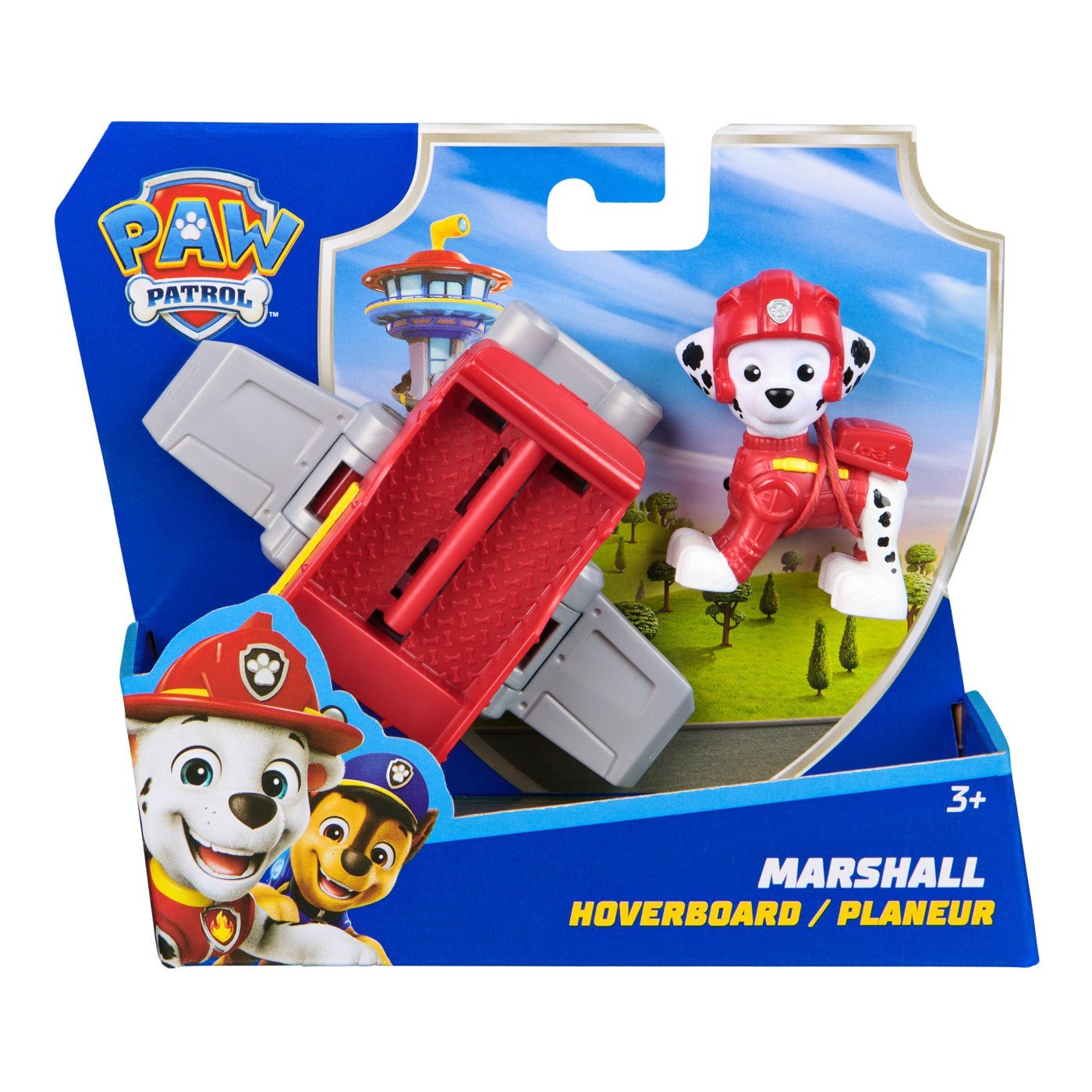 Patrula catelusilor action pups set vehicul de salvare hoverboard si figurina Marshall 5 cm - Publisol.ro