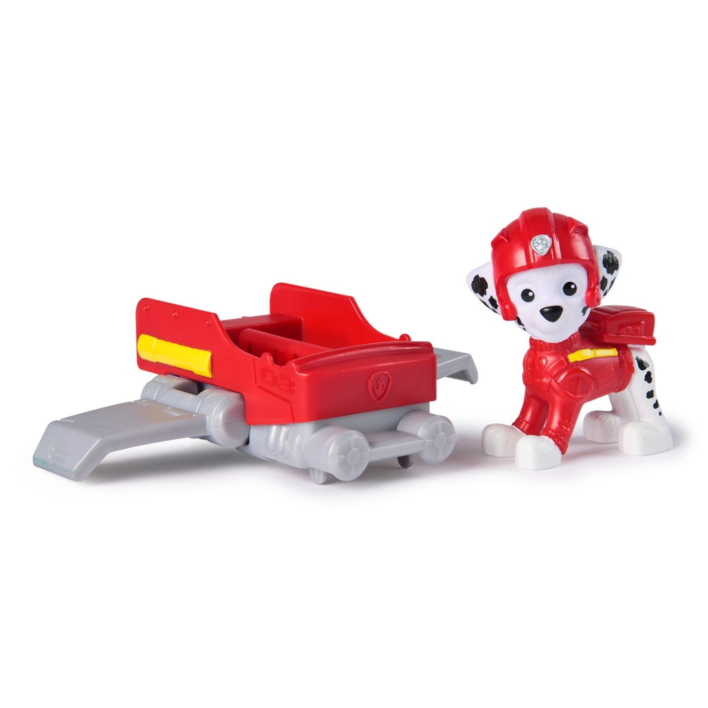 Patrula catelusilor action pups set vehicul de salvare hoverboard si figurina Marshall 5 cm - Publisol.ro