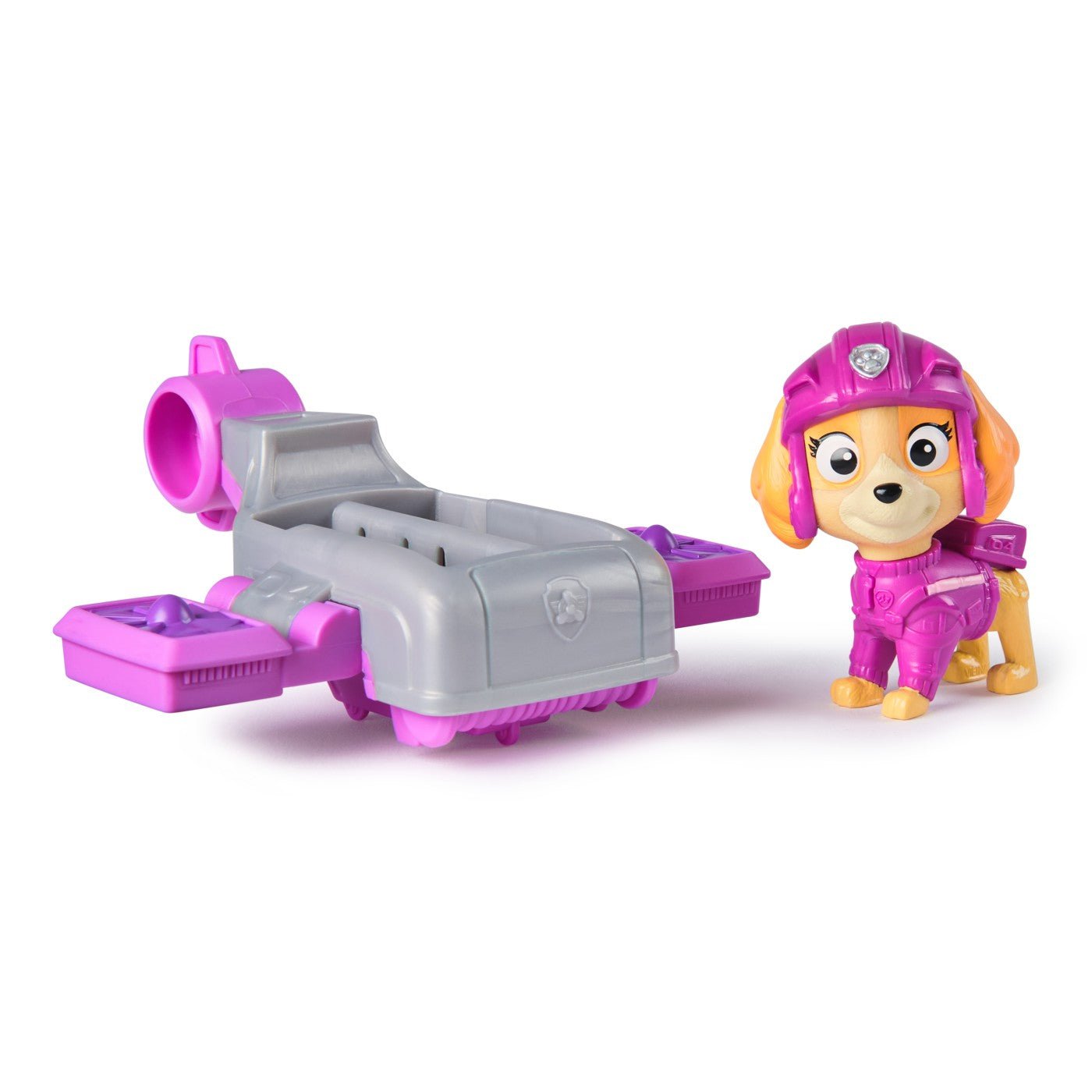 Patrula catelusilor action pups set vehicul de salvare hoverboard si figurina Skye 5 cm - Publisol.ro