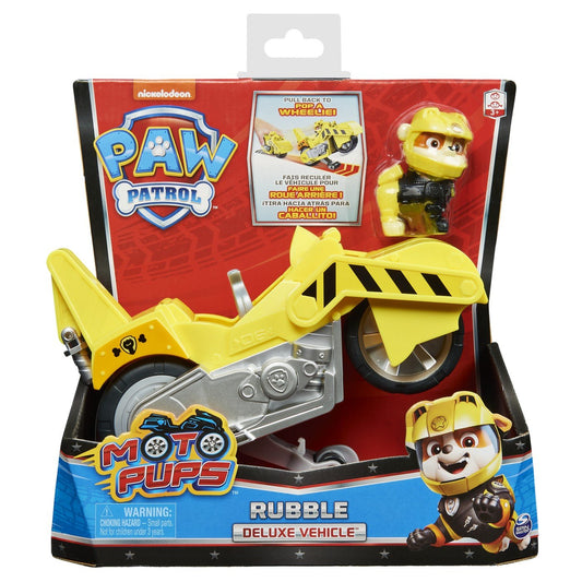 Patrula catelusilor moto pups rubble si motocicleta deluxe, Spin Master - Publisol.ro