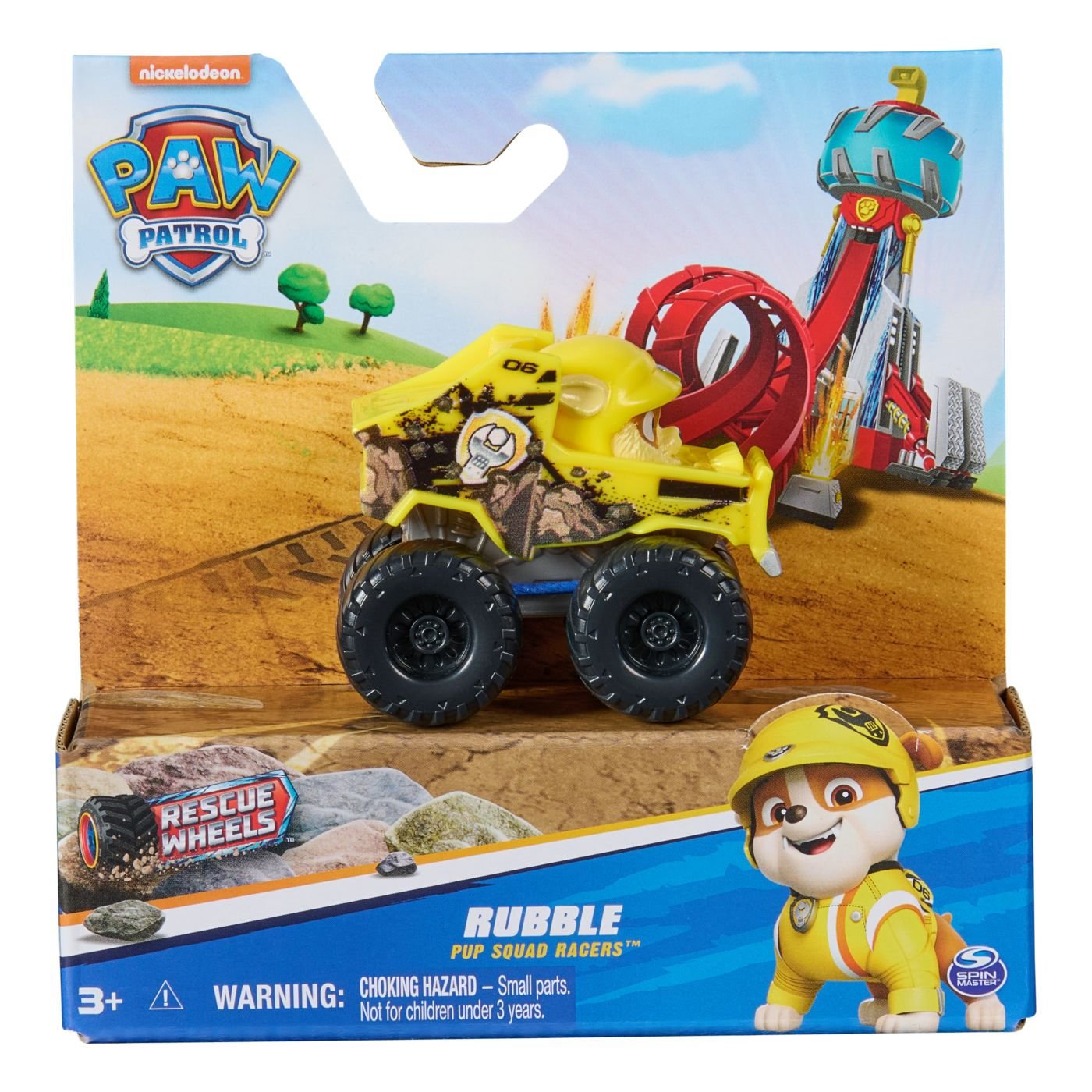 Patrula catelusilor pup squad racers rescue wheels vehicul metalic Rubble scara 1:55 - Publisol.ro